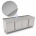 Thumbnail image #3 for John Boos Enclosed Work Table with Cabinet Base, 132-Inch x 30-Inch, 14-Gauge 300-Series Stainless Steel Top, 1-1/2-Inch Rear Riser