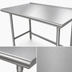 Thumbnail image #3 for Advance Tabco 144-Inch x 36-Inch 16-Gauge 430 Stainless Steel Open Base Work Table with 1-1/2-Inch Rear Up-Turn