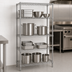 Thumbnail image #3 for Quantum 24 Inch x 24 Inch x 63 Inch Stationary Wire Shelving Starter Kit with 4 Shelves, 304 Stainless Steel