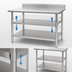 Thumbnail image #3 for Eagle Group Adjustable Galvanized Work Table Undershelf for 72 x 30 Inch Tables with Uni-Lok Hat Channel Frame
