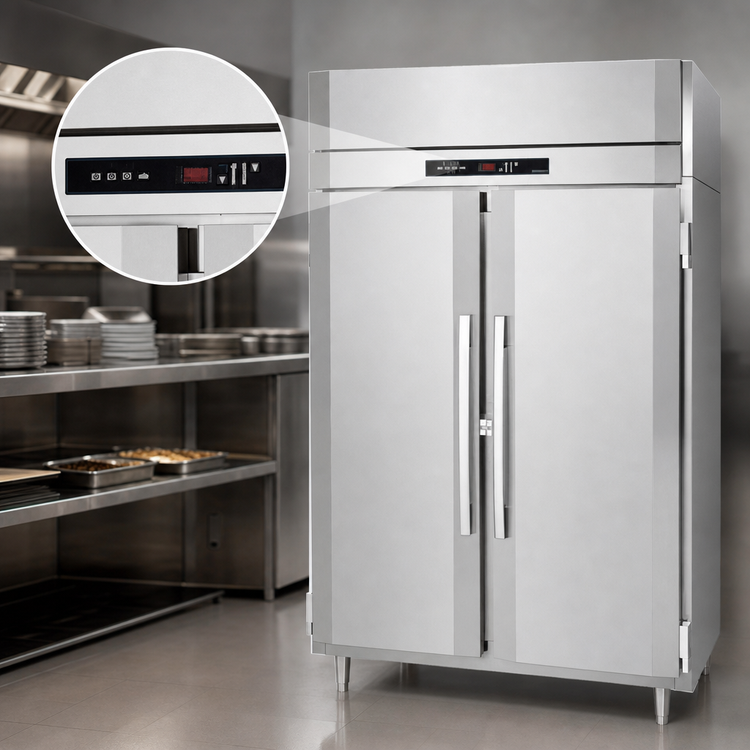Product image #3 for Victory UltraSpec Series Extra-Wide Two-Section Reach-In Heated Holding Cabinet, 52 Cu. Ft., Stainless Steel