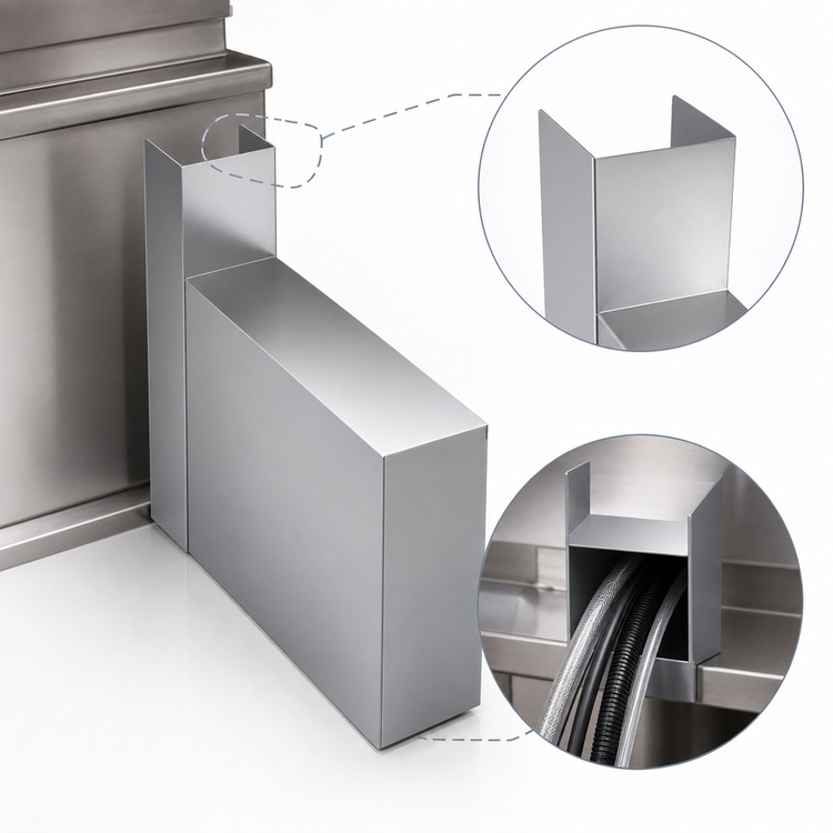 Product image #3 for Krowne Royal Series Underbar Stainless Steel Chase Filler, 6" W x 24" D