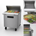 Thumbnail image #3 for Hoshizaki Steelheart SR27B-12M 27-Inch One-Section Mega Top Prep Refrigerator, 12-Pan, 1-Door, Self-Contained