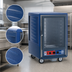 Thumbnail image #3 for Metro C5 3 Series Mobile Half-Height Moisture Heated Holding and Proofing Cabinet with Blue Insulation Armour and Clear Polycarbonate Door
