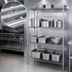Thumbnail image #3 for Quantum WR86-1442S 42 Inches W x 12 Inches D x 86 Inches H 304 Stainless Steel Wire Shelving Starter Kit (4 Shelves, 600 - 800 lb Capacity)