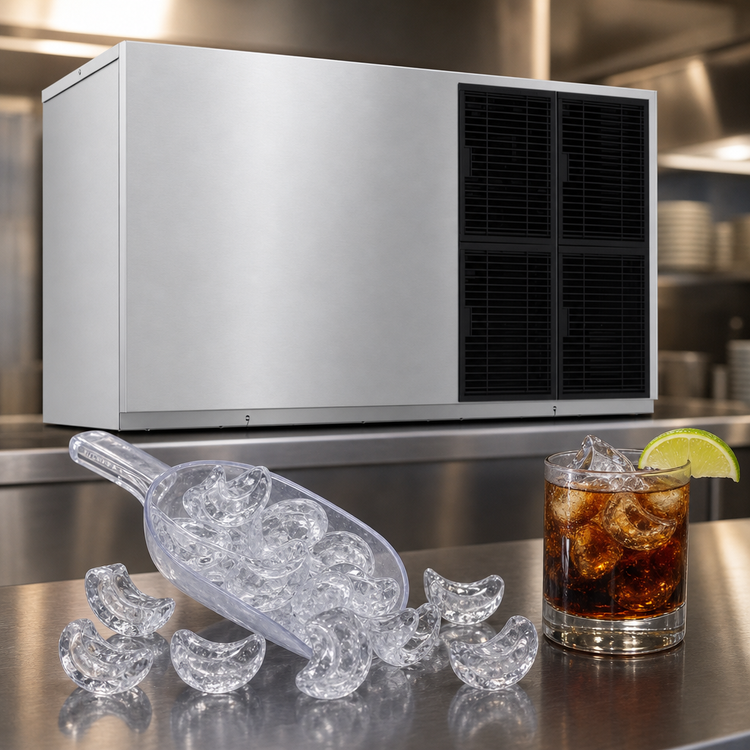 Product image #3 for Hoshizaki KM-1301SAJ Stackable Crescent Cube Ice Maker, Air-Cooled, Self-Contained, 1,365 lb/Day