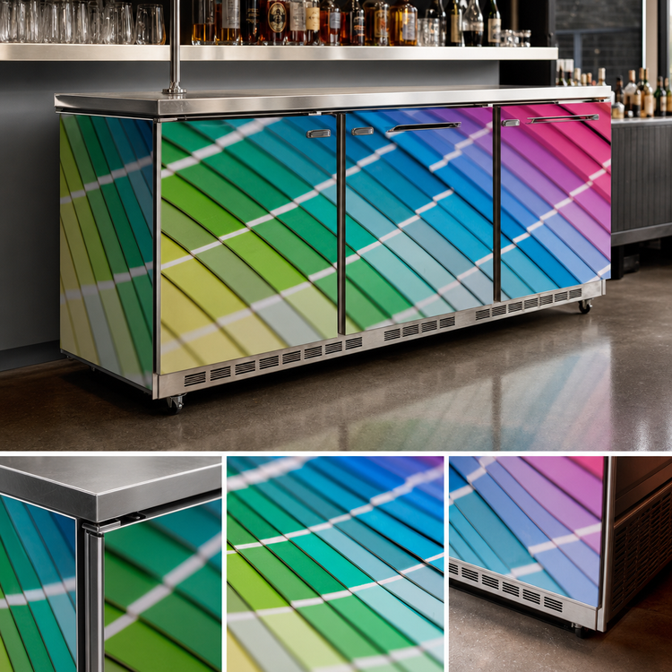 Product image #3 for Krowne Whole Unit Vinyl Wrap for 72-Inch Backbar Cooler, Front and Sides