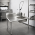 Thumbnail image #3 for BK Resources 26-Inch Straight Stainless Steel Soiled Dish Table with Left-Side Sink, Pre-Rinse Faucet, and 10-Inch Backsplash