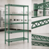 Thumbnail image #3 for Redipak 5-Tier Wire Shelving Unit, 60 x 18 x 63 Inches, Green Epoxy Finish