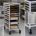 Thumbnail image #3 for New Age Half-Size Mobile Aluminum Bun Pan Rack, End Loading, 10-Pan Capacity