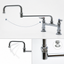 Thumbnail image #3 for T&S Brass B-0245 8-Inch Center Deck Mount Swivel Pantry Mixing Faucet with 18-Inch Double-Joint Swing Nozzle