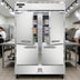 Thumbnail image #2 for Continental Refrigerator 2FSNSAHD Two-Section Shallow Depth Reach-In Freezer with Half Solid Doors