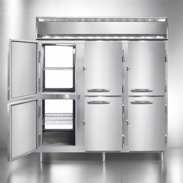 Product image #3 for Continental Refrigerator DL3W-SS-PT-HD Designer Line Three-Section Pass-Thru Heated Cabinet