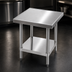 Thumbnail image #3 for Advance Tabco 30 Inch x 30 Inch Stainless Steel Equipment Stand with Adjustable Undershelf