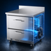 Thumbnail image #3 for Victory Refrigeration 32-Inch V-Core Worktop Freezer Counter with 2 Drawers, 7.22 Cu. Ft., Rear-Mounted Self-Contained Refrigeration