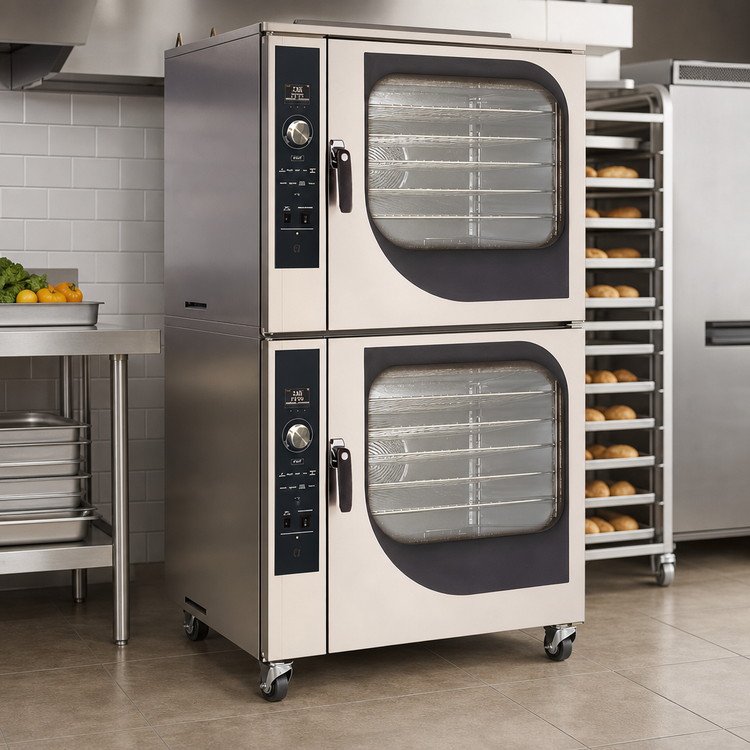 Product image #3 for Blodgett Combi CNVX-14G/BCX-14G Stacked Gas Boiler-Based Convection/Combi Oven, 2 Deck, Full-Size