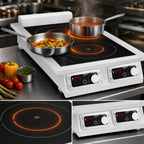 Thumbnail image #3 for Eurodib USA CCI2351PH Commercial Countertop Dual-Zone Induction Cooktop, 7 kW, 240V, Stainless Steel