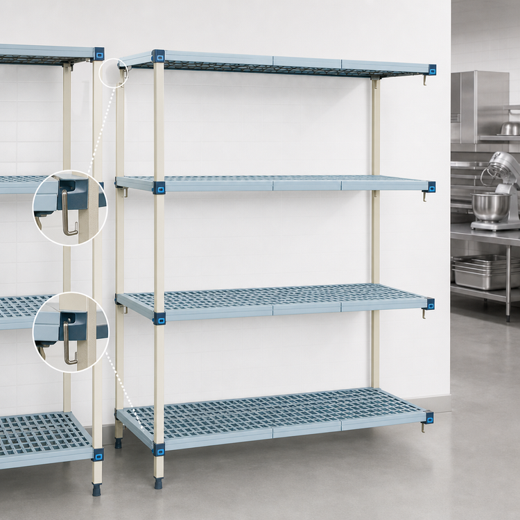 Product image #3 for MetroMax Q 72 Inch x 24 Inch x 63 Inch 4-Shelf Add-On Polymer/Wire Shelving Unit