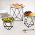 Thumbnail image #3 for American Metalcraft Geometric 3-Piece Stainless Steel Buffet Riser Set, Black