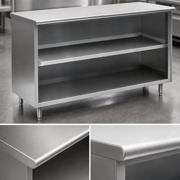 Product image #3 for Spec-Master Series Stainless Steel Plate Cabinet with Hinged Doors, 120W x 18D x 34.5H