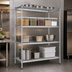Thumbnail image #3 for Heavy Duty 4-Tier Wire Shelving Unit, 18 x 48 x 74 Inches, 800 lb. Capacity, Chrome Finish