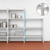 Thumbnail image #4 for Cambro Camshelving Premium 18-Inch x 60-Inch x 84-Inch 4-Shelf Vented Polymer Add-On Shelving Unit