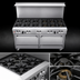 Thumbnail image #3 for Southbend Ultimate 60-Inch Gas Restaurant Range with 8 Burners, Convection Oven, and Cabinet Base