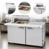 Thumbnail image #3 for Turbo Air PRO Series Clear Lid Mega-Top Sandwich/Salad Prep Table Work Station, 60-1/4-Inch, 2-Door, 12-Pan