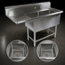 Thumbnail image #3 for John Boos Pro-Bowl 2-Compartment Sink with Left Drainboard, 16-Gauge 300 Series Stainless Steel, 60-3/16 Inch Wide