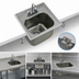 Thumbnail image #3 for Eagle Group Self-Rimming Drop-In Sink with Gooseneck Faucet, One-Compartment, 14 x 12 x 9-1/2 Inch Bowl