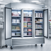Thumbnail image #3 for Omcan 72 Cu. Ft. Three-Section Reach-In Freezer with Bottom-Mount Self-Contained Refrigeration