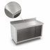Thumbnail image #3 for John Boos Stainless Steel Cabinet Base Work Table with Open Front, 48 x 24 Inch, 5 Inch Backsplash