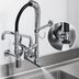 Thumbnail image #3 for T&S Brass Mini Pre-Rinse Wall-Mount Mixing Faucet with 8-Inch Swing Nozzle and Low-Flow Spray Valve