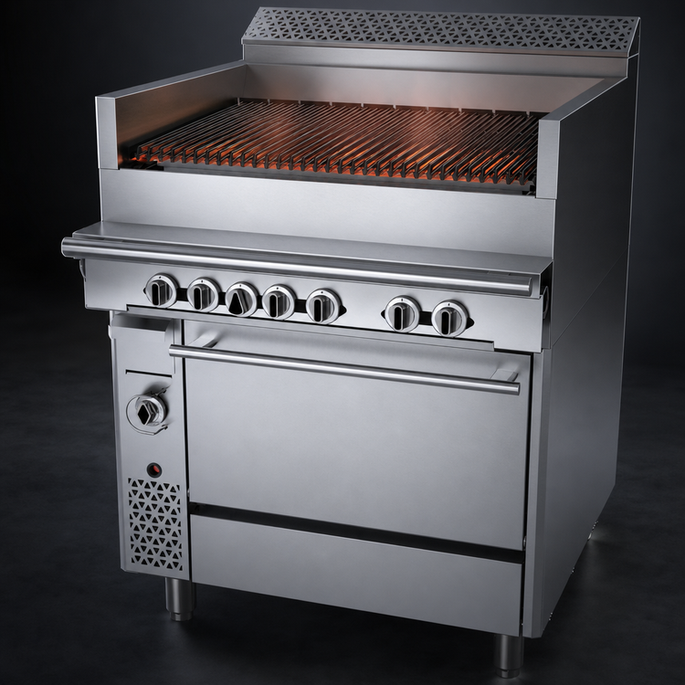 Product image #3 for Garland Cuisine Series Heavy Duty 36-Inch Natural Gas Charbroiler Range with Standard Oven and Non-Adjustable Grates