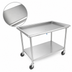 Thumbnail image #3 for John Boos 72-7/8-Inch x 30-3/8-Inch Welded Stainless Steel Sorting Table with Raised Edge, Undershelf, and Locking Casters