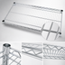 Thumbnail image #3 for Quantum 66 x 24 Inch Chrome Plated Wire Shelf, 600-800 lb Capacity