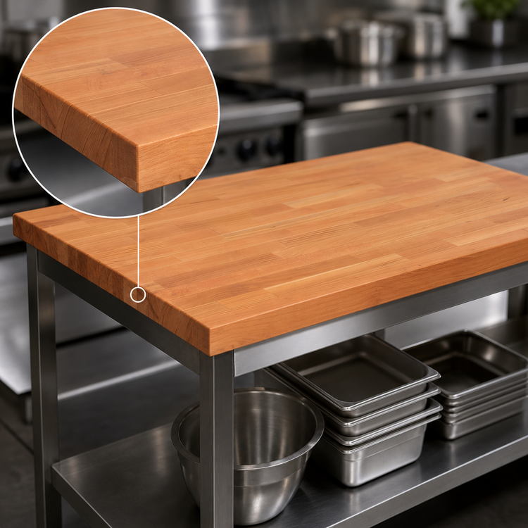 Product image #3 for Boos Block American Cherry Blended Edge Grain Kitchen Countertop, 60 x 38 x 1-1/2 Inch