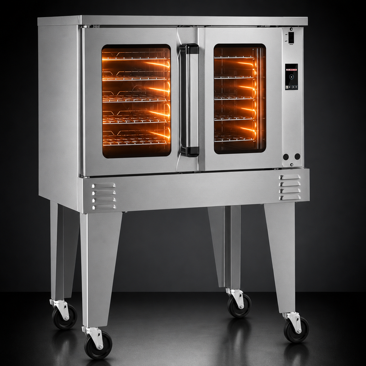 Product image #3 for Southbend Platinum Standard-Depth Full-Size Single Deck Electric Convection Oven, 11 kW, Touchscreen Controls, Independent Doors