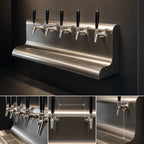 Thumbnail image #3 for Perlick Corporation 4076DN5 5-Faucet Glycol-Cooled Wall-Mount Modular Draft Beer Dispensing Tower, Stainless Steel, Bottom Exit