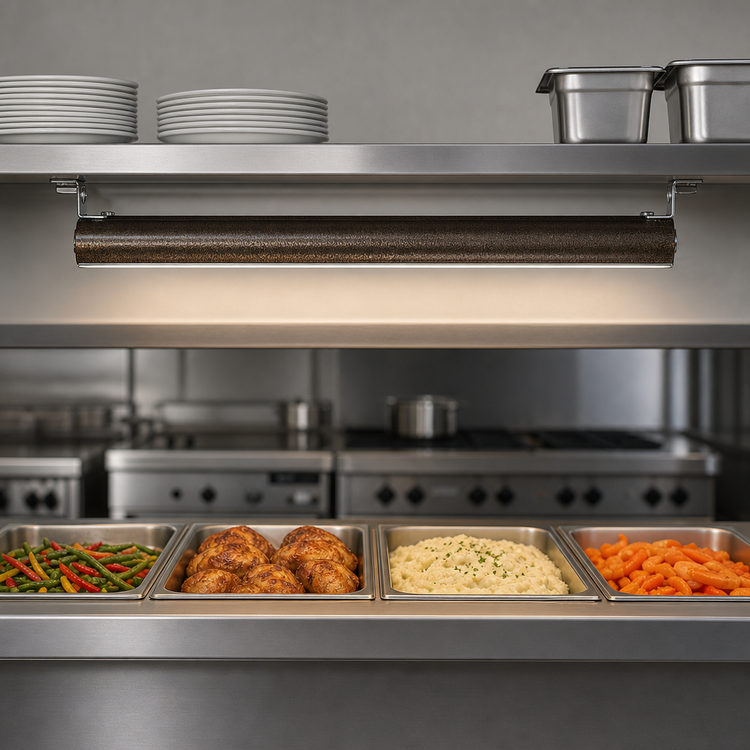 Product image #3 for Vollrath 66-Inch Low Profile Unlighted Single Strip Heat Lamp with Remote Toggle Switch, 120V