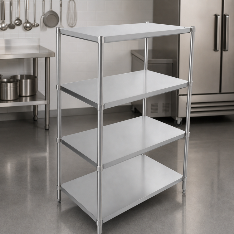 Product image #3 for John Boos Stainless Steel Dry Storage Shelving Unit, 30 in. W x 18 in. D x 60 in. H, 3 Adjustable Shelves