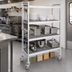 Thumbnail image #3 for Fermostock 4-Tier Mobile Polymer Shelving Unit with Removable Inserts, 71