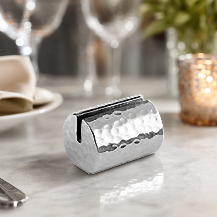Product image #3 for American Metalcraft Hammered Aluminum Cylinder Menu Card Holder