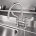 Thumbnail image #3 for Surgical Deck-Mount Mixing Faucet with 8 3/4-Inch Swivel Gooseneck