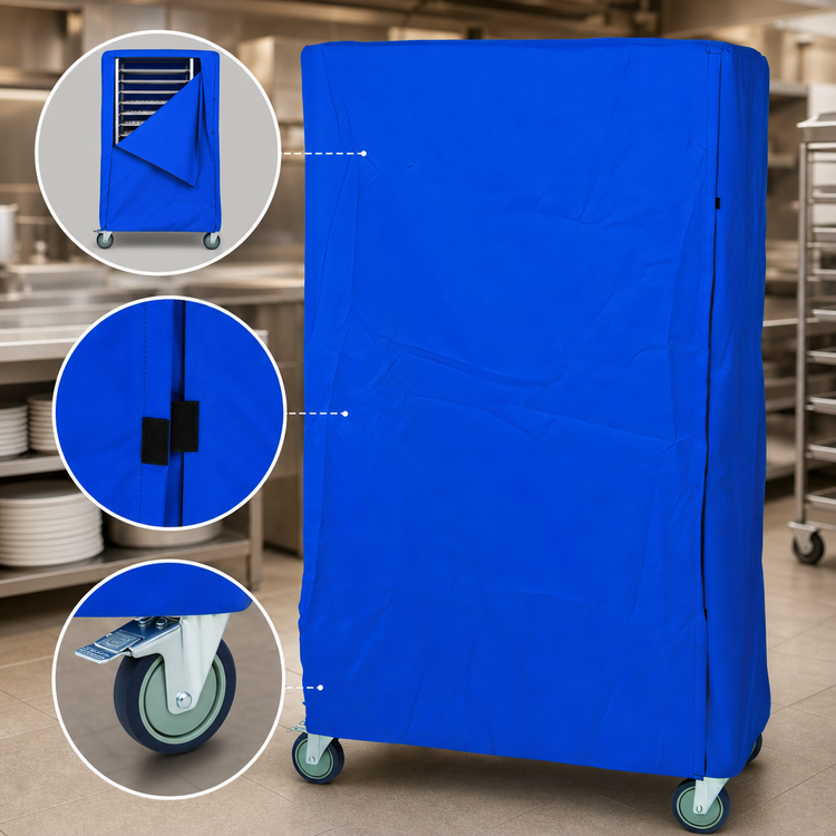 Product image #3 for Quantum Wire Cart Cover, 24 x 72 x 74-Inch, Blue Nylon with Velcro Flap