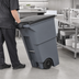 Thumbnail image #3 for Rubbermaid Commercial Products BRUTE 95-Gallon Roll-Out Trash Container with Hinged Lid, Gray