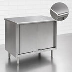Thumbnail image #3 for Eagle Group Spec-Master CB3048SE 48-Inch W x 30-Inch D Enclosed Worktable with Sliding Doors, 14-Gauge 304 Stainless Steel Top