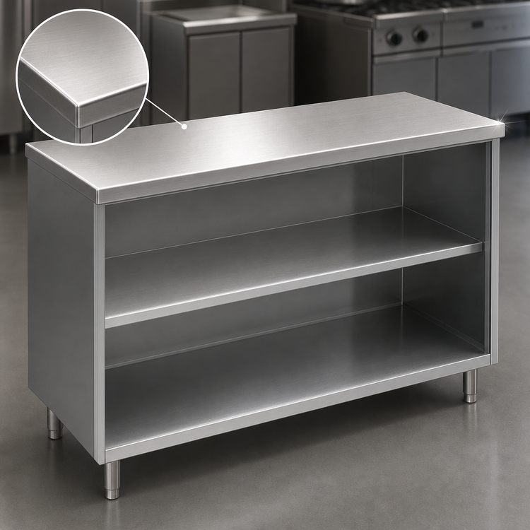 Product image #3 for Spec-Master 48-Inch Stainless Steel Plate Cabinet with Hinged Doors