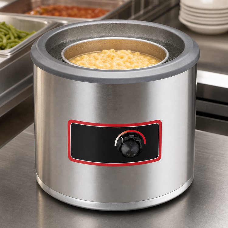 Product image #3 for Winco FW-7R250 7 Qt Electric Round Countertop Food Warmer