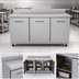 Thumbnail image #4 for Kelvinator Commercial 72-Inch 3-Door Work Top Refrigerator with Backsplash